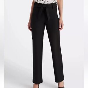 NWT Margaret M Ponte Self Tie Belt Wide Leg Pant Black 2X Work Career